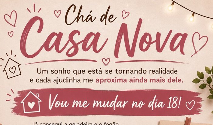 Chá de Casa nova Gisele e Rodrigo