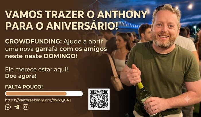 Trazer o Antoni pro aniversário dos amigos