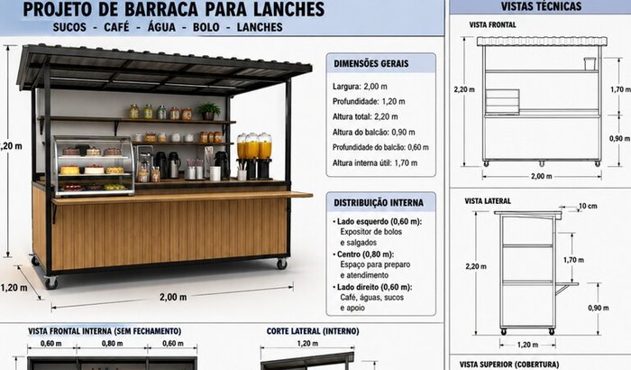 Ajuda para abrir uma barraca de lanches