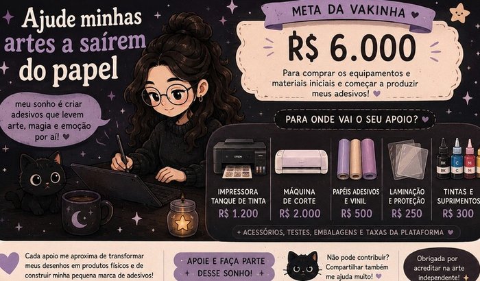 Ajude minhas artes a saírem do papel