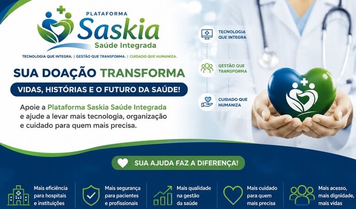 Ajude a Plataforma Saskia a Transformar a Saúde Brasileira