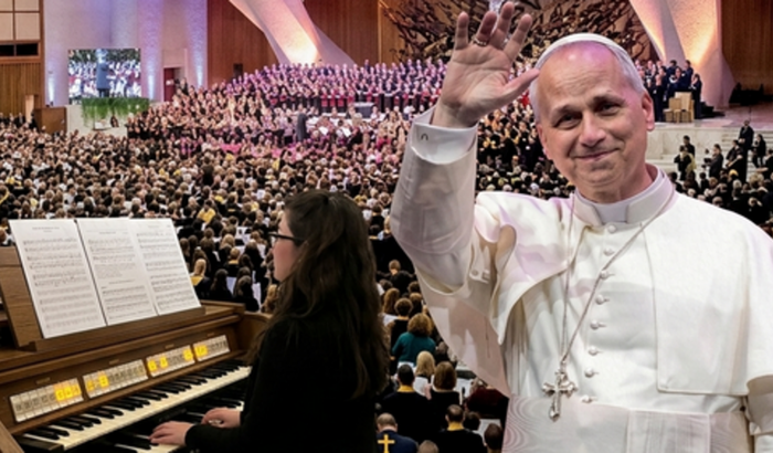 Me ajude a cantar para o Papa, no vaticano.