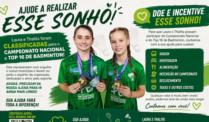 Laura & Thalita no Top 16 Nacional de Badminton