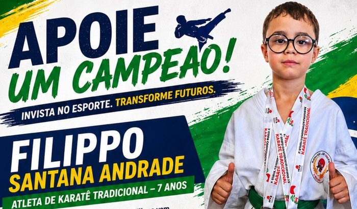 Apoie um campeão - Filippo Santana Andrade
