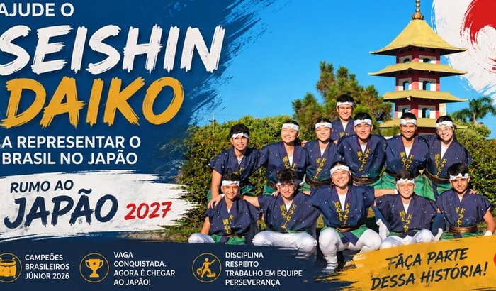 Ajude o Seishin Daiko a representar o Brasil no Japão