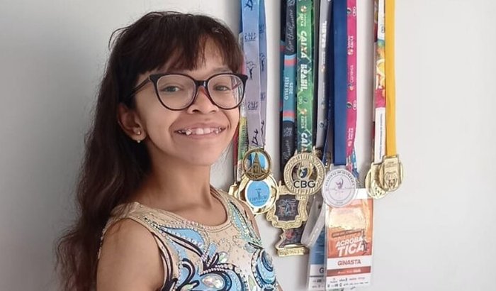 Joana no Sul-americano de Ginástica Acrobática