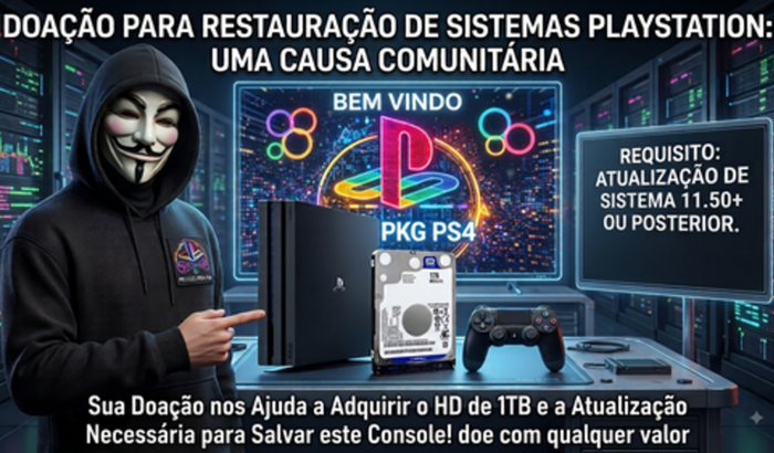DOAÇÃO PARA GREGORY PKG TER UM NOVO HD INTERNO, O DELE MORREU