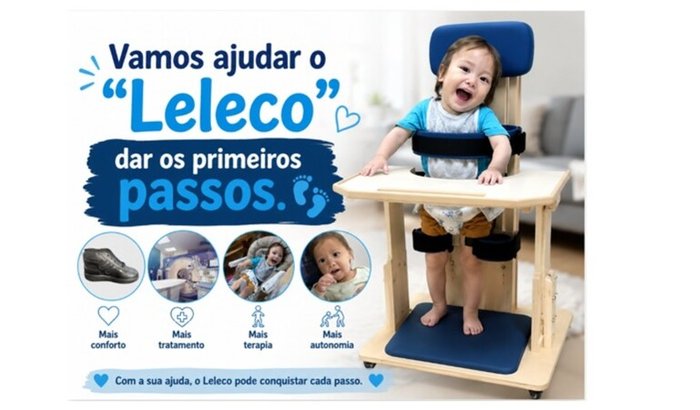 Ajude o Leleco a dar os primeiros passos!