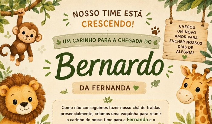 Um carinho para a chegada do bebê da Fer!