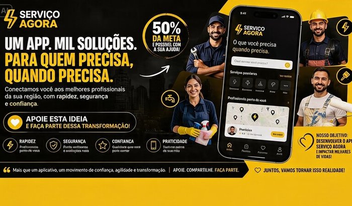 🚀 Ajude a colocar o app "Serviço Agora" online! ⚡️