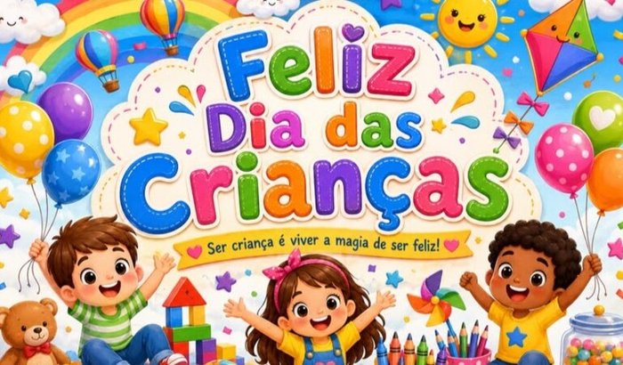 Mês das crianças Dias felizes