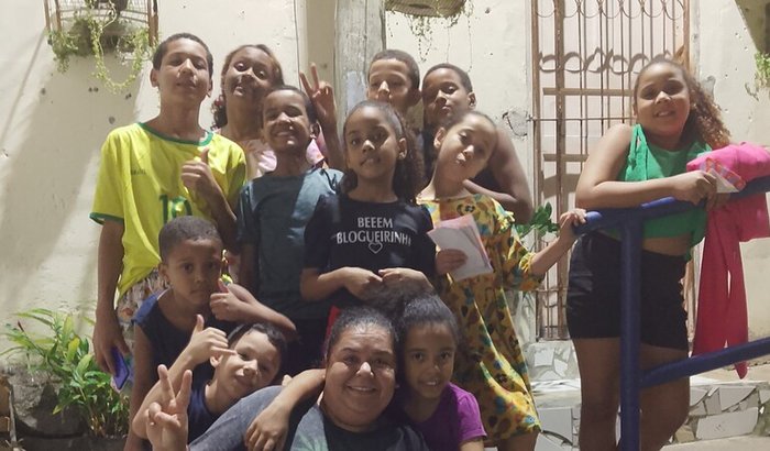 Festa dos dias das crianças no bairro do Moscoso