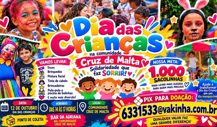 Festa do dia das crianças - Cruz de Malta