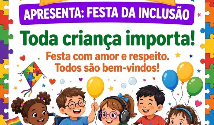 Festa da inclusão -10 anos do projeto anjos da,dia das crianças luz