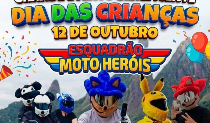Dia das crianças Evento Esquadrão Moto heróis
