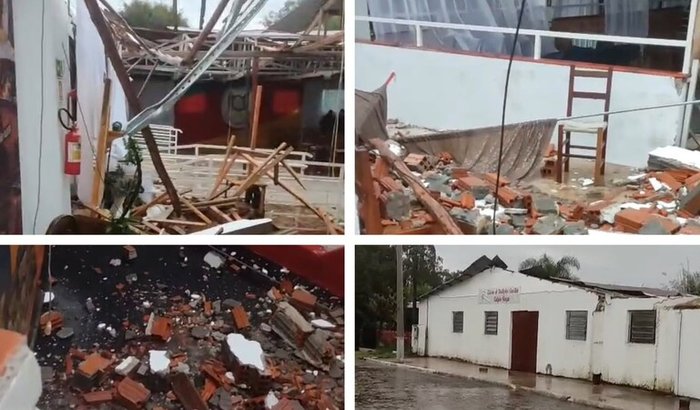 RECONSTRUÇÃO DO CTG GALPÃO ALEGRE - SMS ATINGIDO PELO TEMPORAL