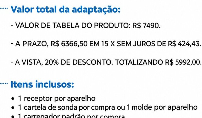 Comprar um aparelho auditivo para minha mãe.