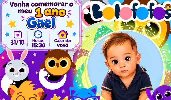 Faz um festinha de 1 ano