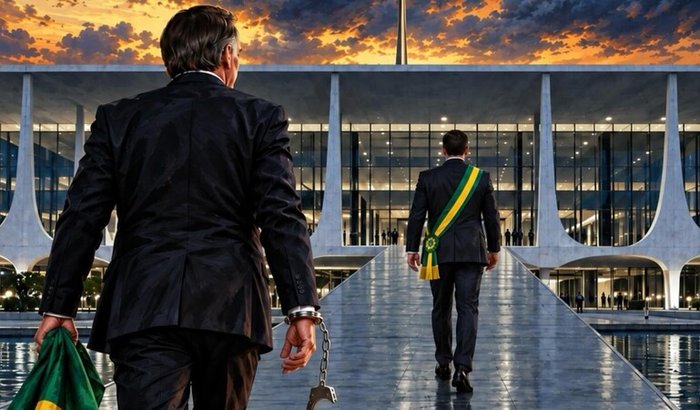 Tetraplégico entregar escudo para bolsonaro