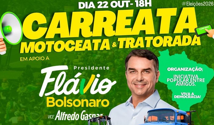 CARREATA & MOTOCEATA Dia 22/Out - Jaguaré-ES Flávio Bolsonaro 22