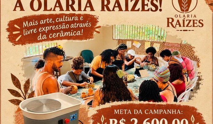 Ajude a Olaria Raízes com o primeiro torno elétrico