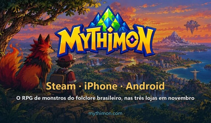 Mythimon chegando à Steam e ao iPhone. Faça parte do lançamento!