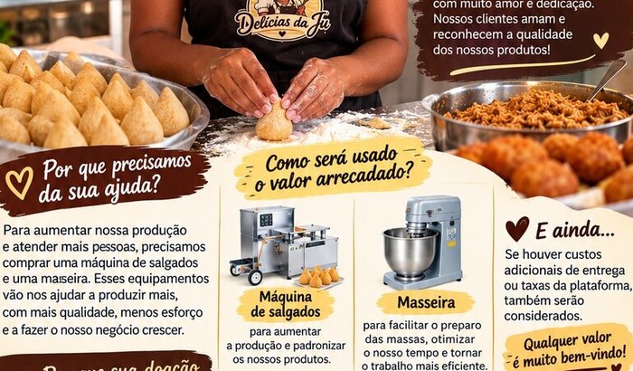 Ajudar a comprar uma máquina de salgado e masseira