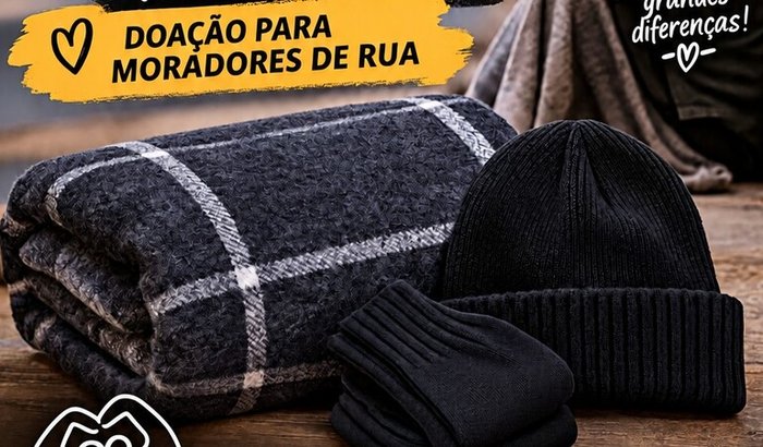 Cobertores para morador de rua
