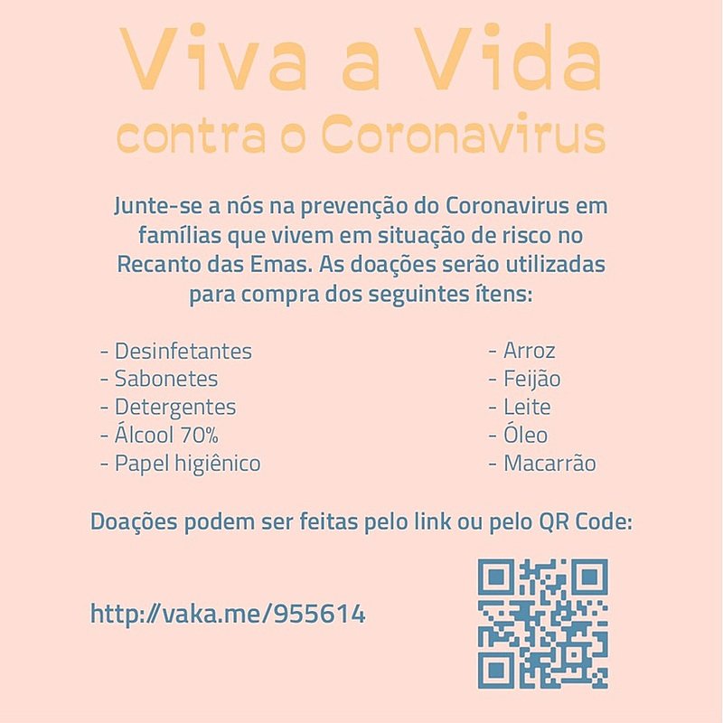 Viva a Vida contra o Coronavirus