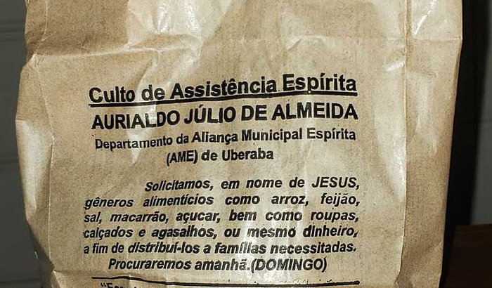 Auxílio para a "Campanha do Quilo" da AME - Uberaba-MG