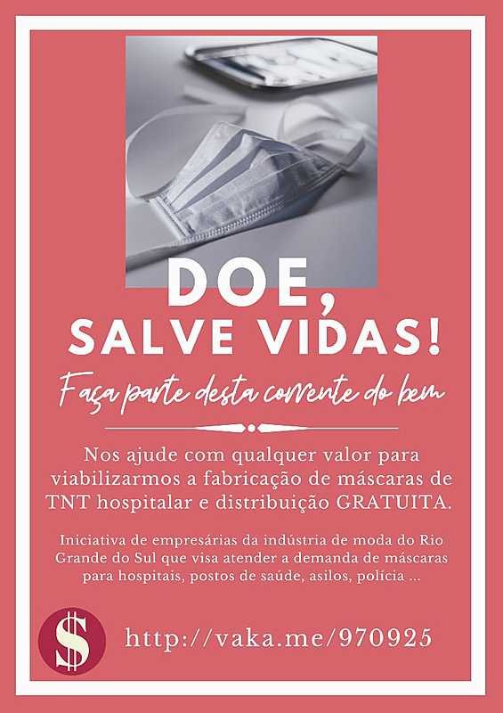 Máscaras gratuitas para Porto Alegre e Região