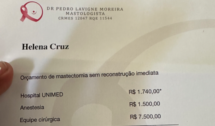 13/03/2024 Por favor ajuda fazer a cirurgia câncer de mama